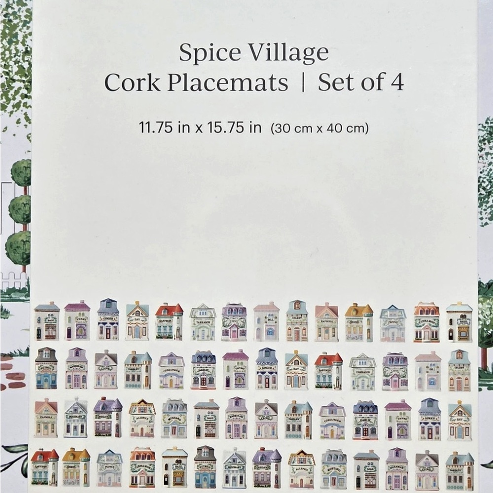 Rare Lenox Spice Village placemats set of 4 - Picture 6 of 10